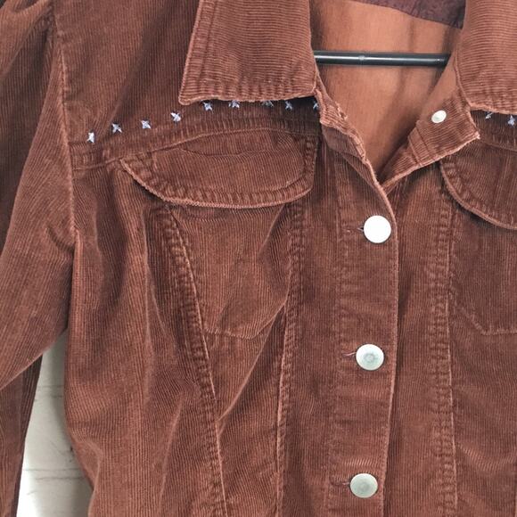At Last & Company Girl's Lightweight Brown Corduroy Jacket Size Large‎ - Picture 3 of 9